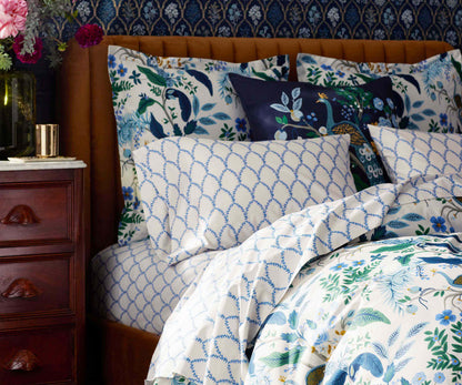 Sateen Sham - Peacock Ivory