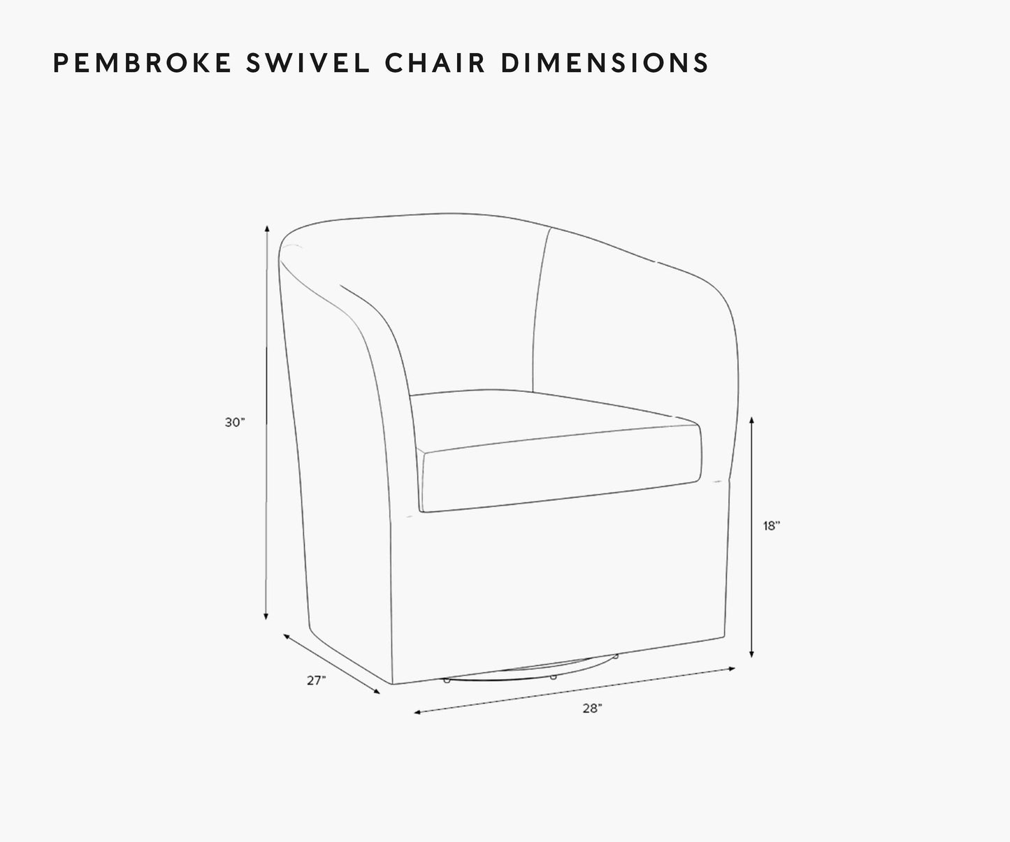 Pembroke Swivel Chair - Pomegranate