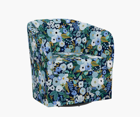 Pembroke Swivel Chair - Garden Party Blue - Premium Design Accessory