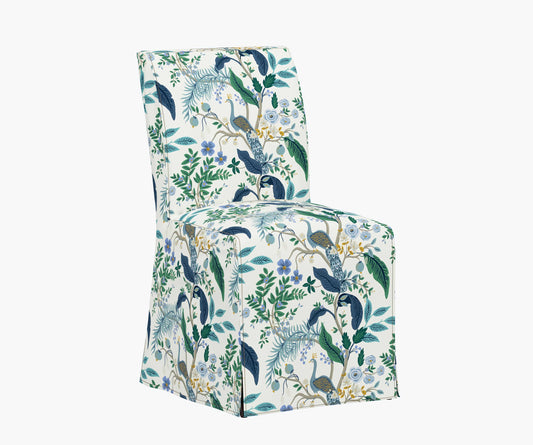 Frances Slipcover Dining Chair - Peacock - Premium Design Accessory