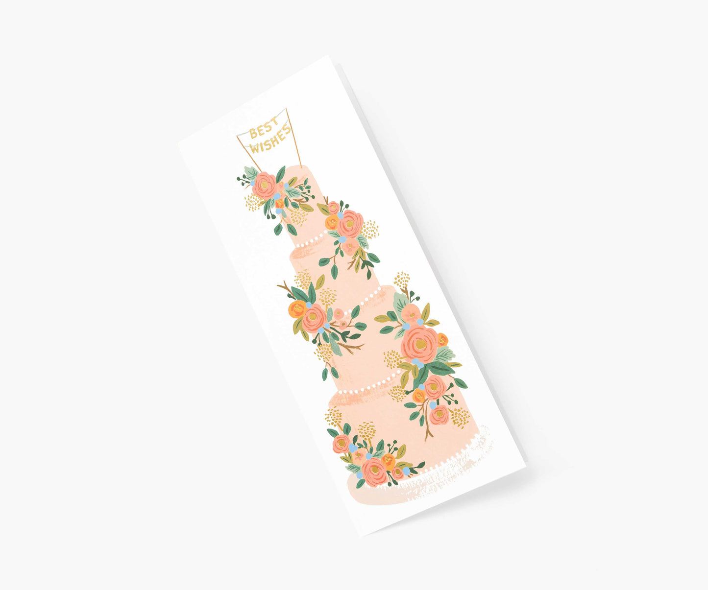 Tall Wedding Cake Money Holder Card - Single Card