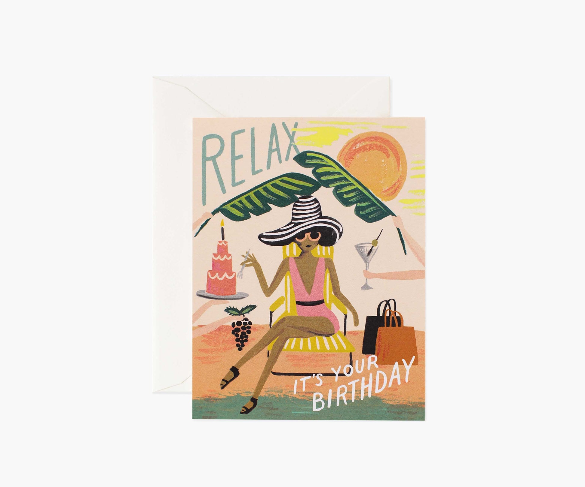 Relax Birthday Card - Single Card - Greeting Card with Envelope