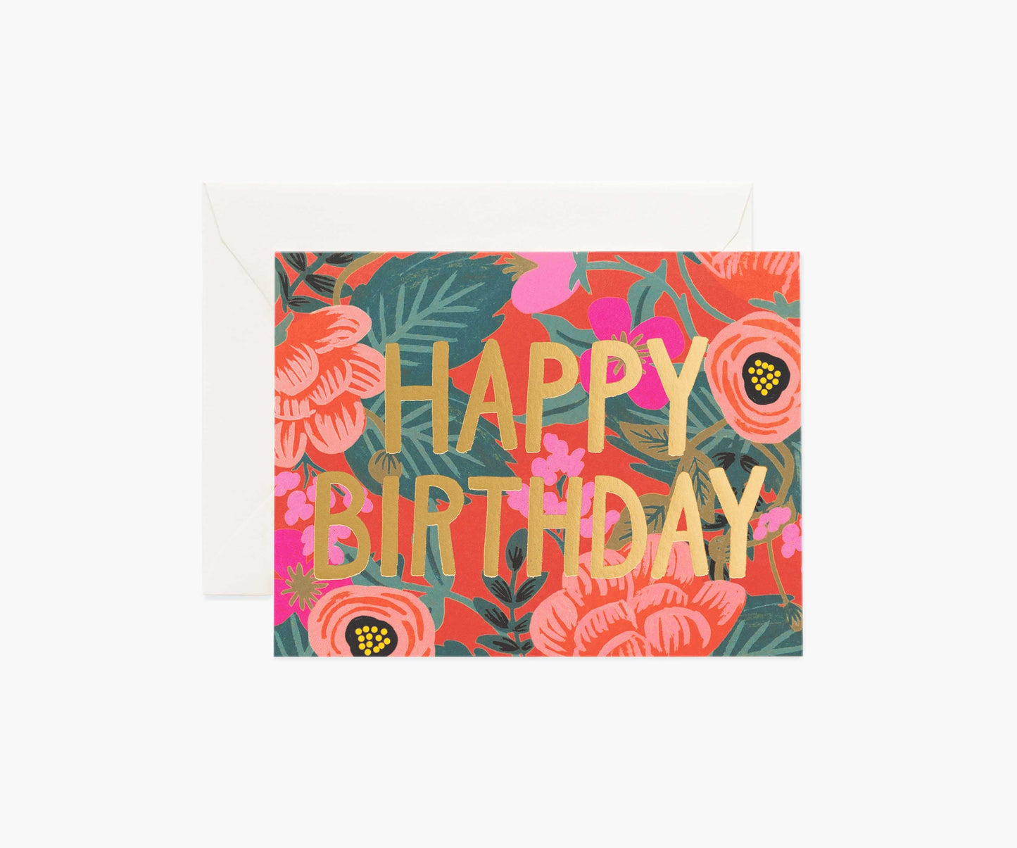 Poppy Birthday Card - Single Card - Greeting Card with Envelope