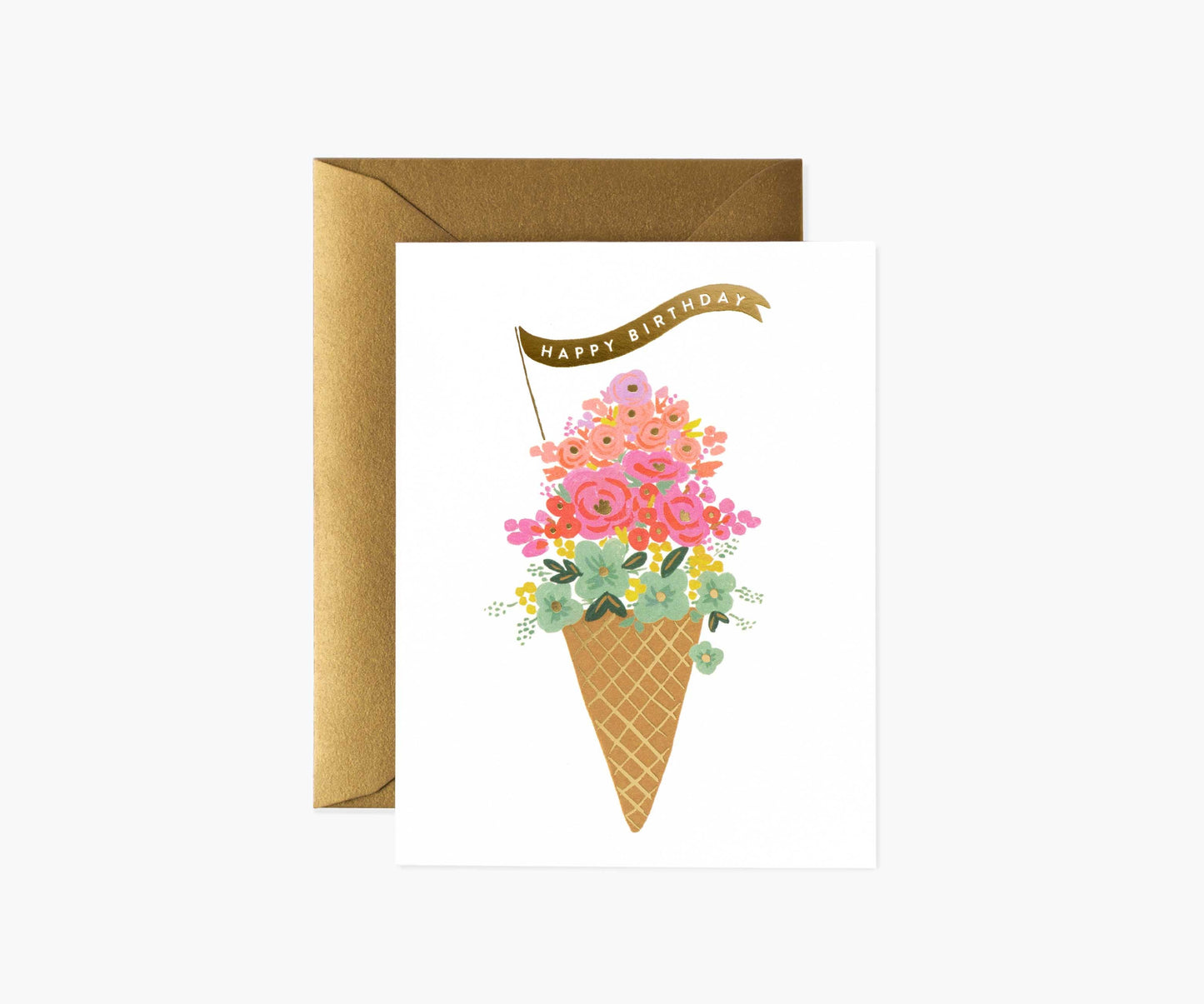 Ice Cream Birthday Card - Single Card - Greeting Card with Envelope