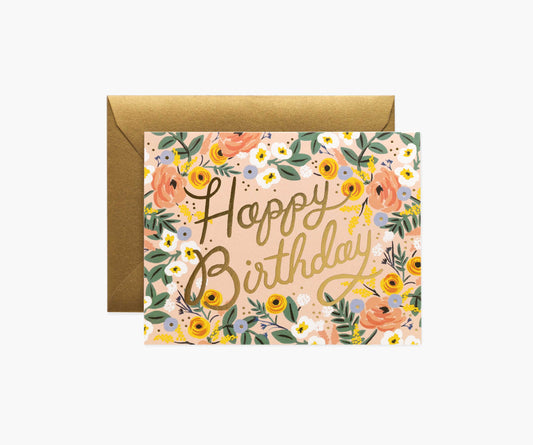 Rosé Birthday Card - Single Card - Greeting Card with Envelope
