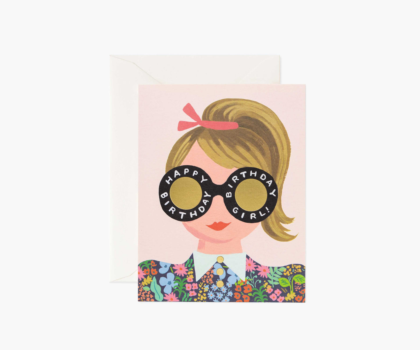 Meadow Birthday Girl Birthday Card - Single Card - Greeting Card with Envelope