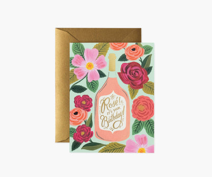 Rosé Its Your Birthday Birthday Card - Single Card - Greeting Card with Envelope
