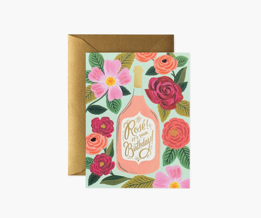 Rosé Its Your Birthday Birthday Card - Single Card - Greeting Card with Envelope