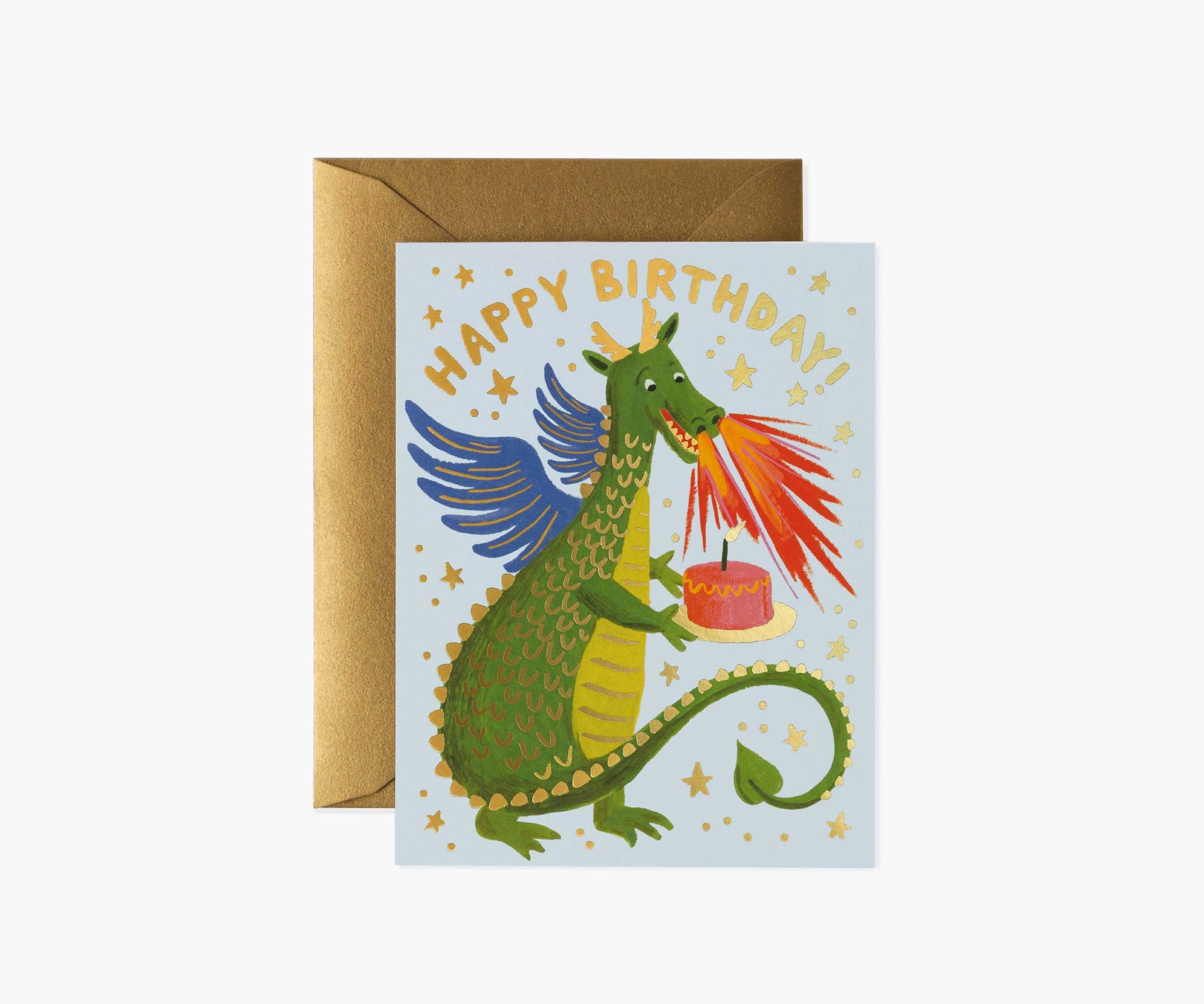 Birthday Dragon Birthday Card - Single Card - Greeting Card with Envelope