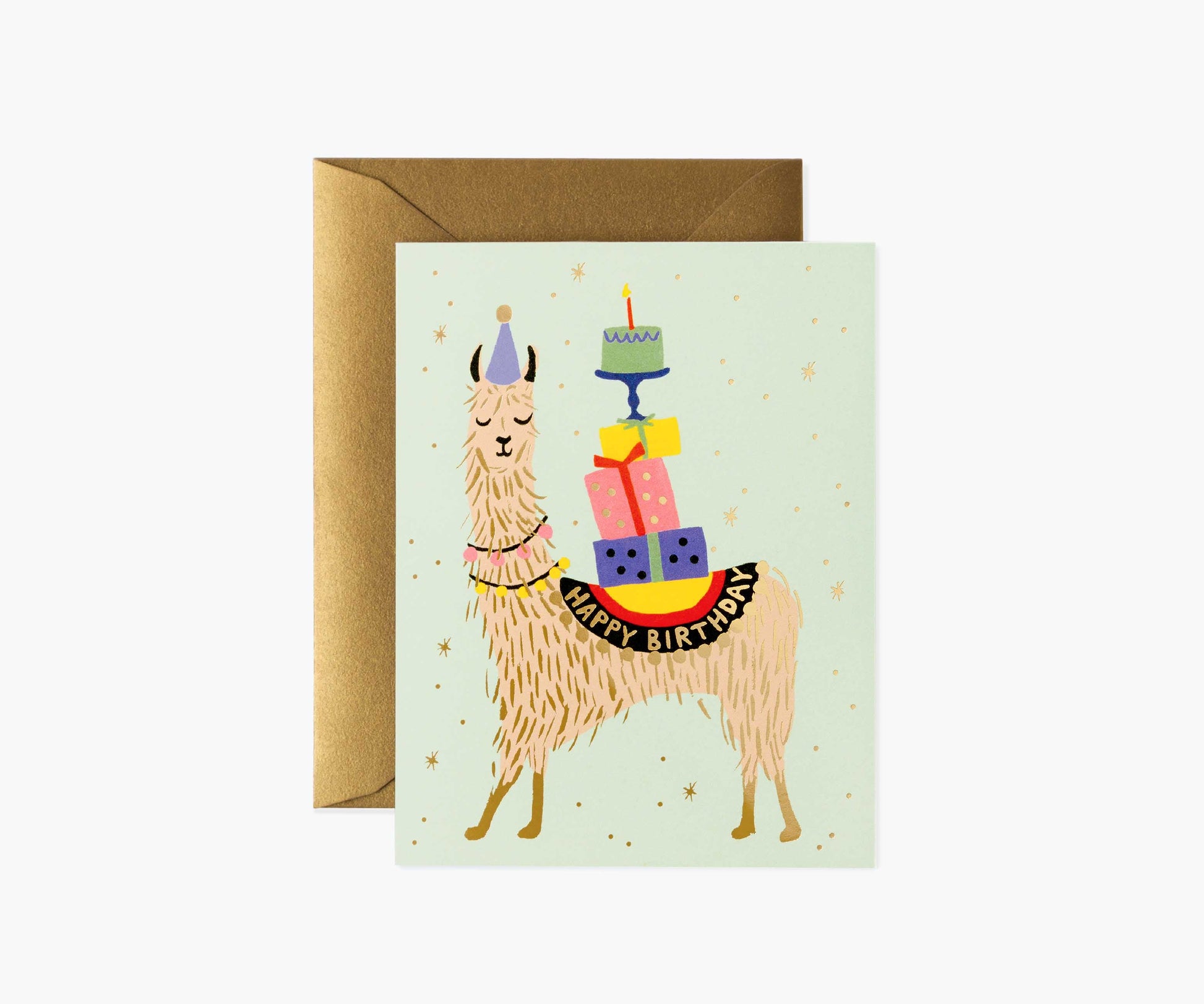 Llama Birthday Card - Single Card - Greeting Card with Envelope