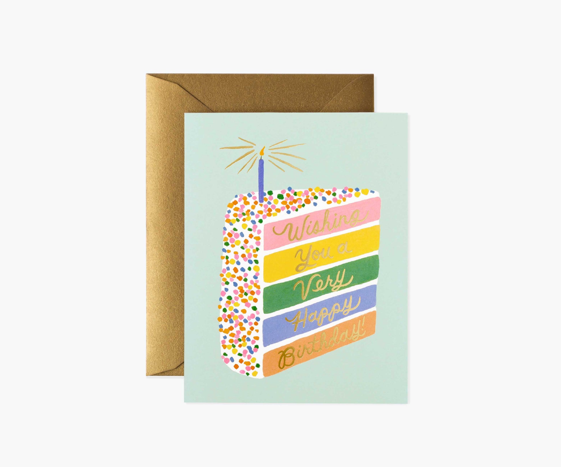 Cake Slice Birthday Card - Single Card - Greeting Card with Envelope