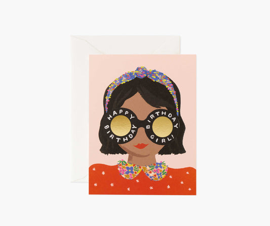Headband Birthday Girl Birthday Card - Single Card - Comfortable Hair Accessory