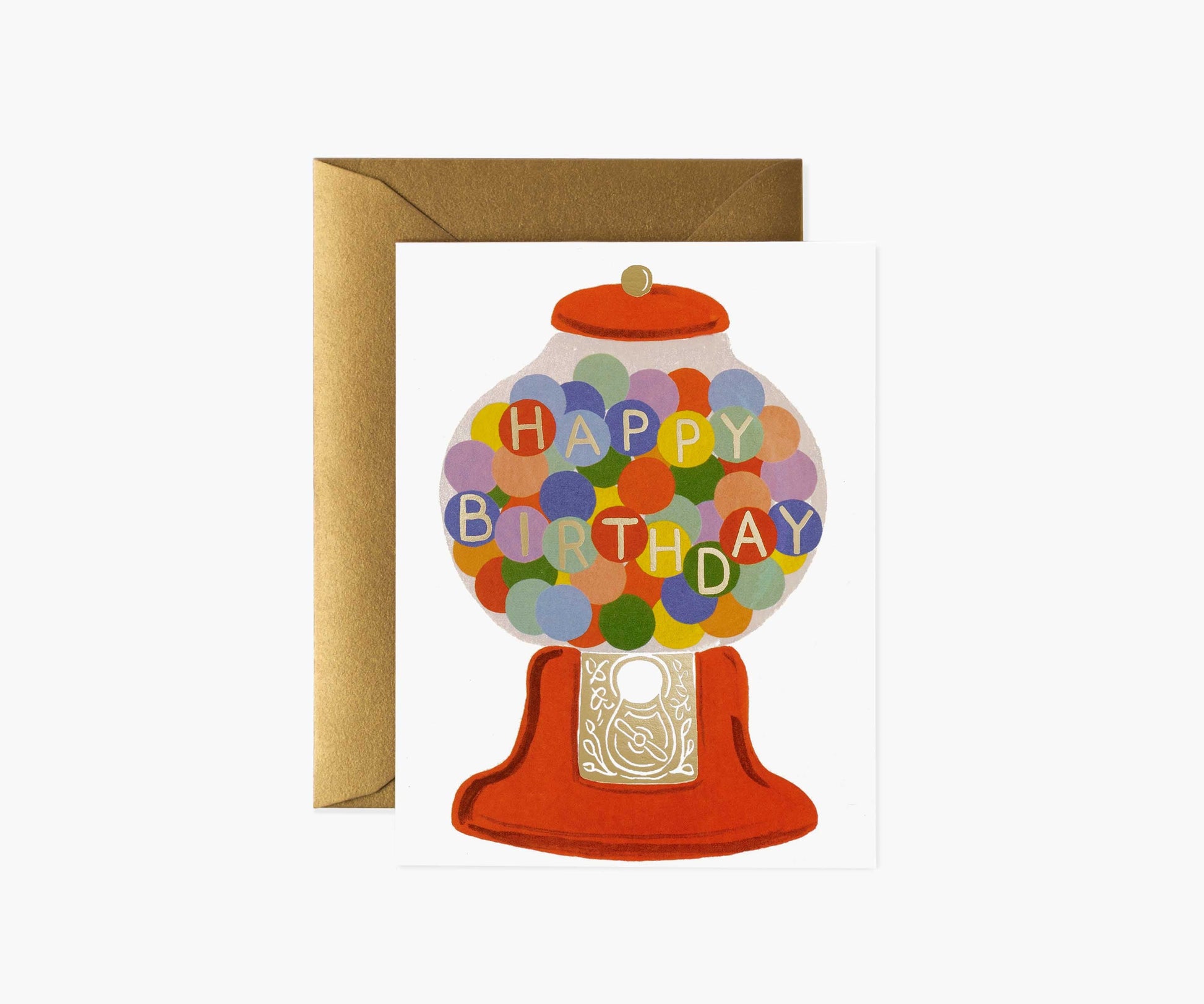 Gumball Birthday Card - Single Card - Greeting Card with Envelope