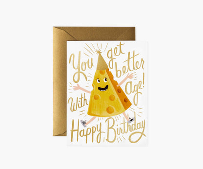 Better With Age Birthday Card - Single Card - Greeting Card with Envelope