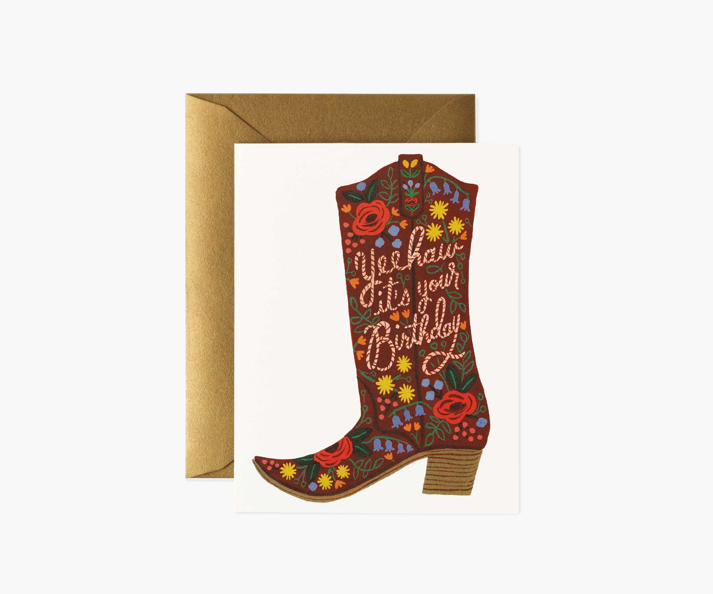 Birthday Boot Birthday Card - Single Card - Greeting Card with Envelope