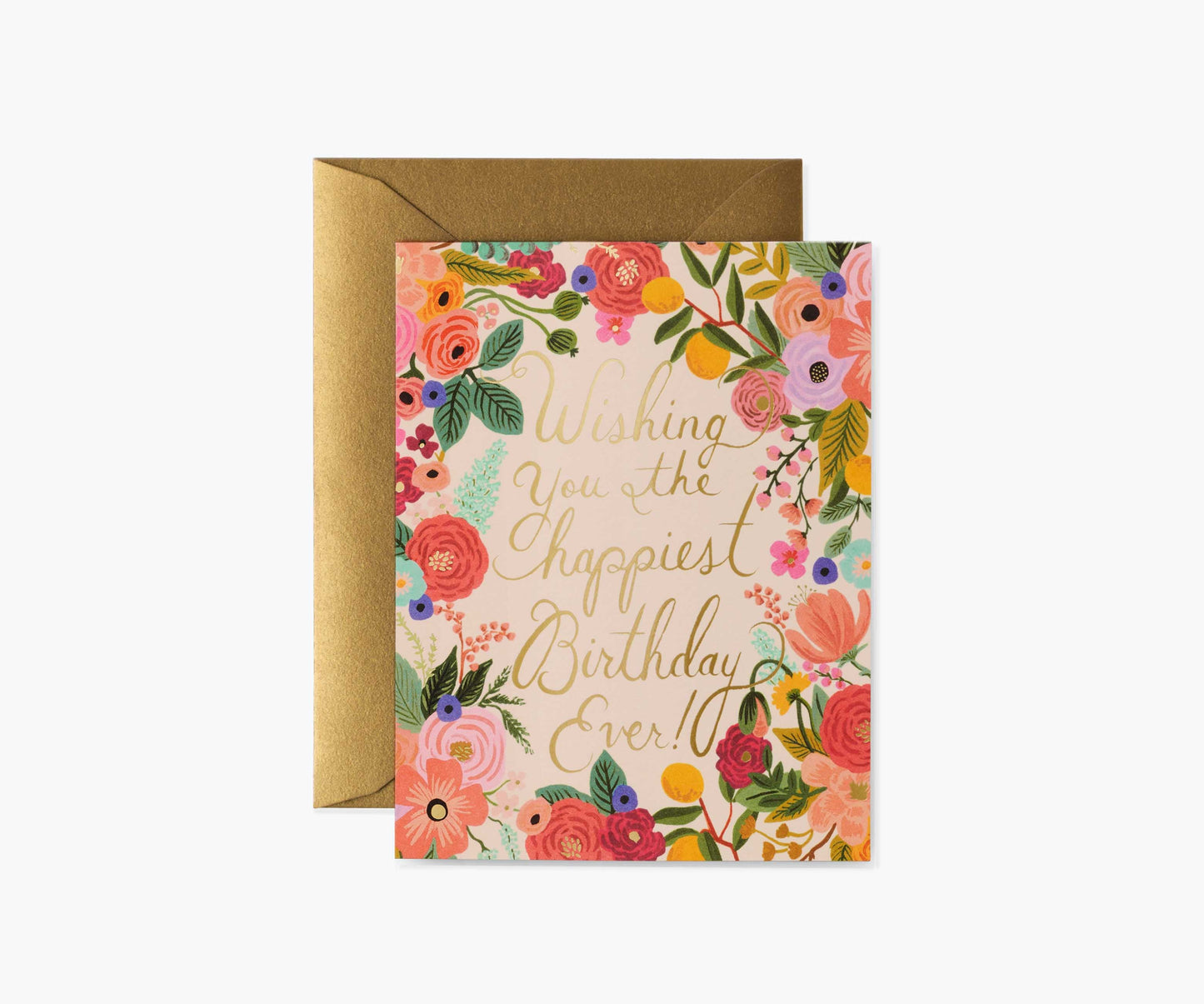 Garden Party Birthday Card - Single Card - Greeting Card with Envelope