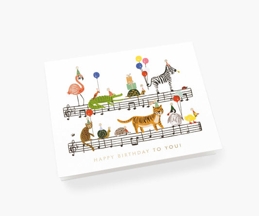 Happy Birthday Song Birthday Card - Single Card