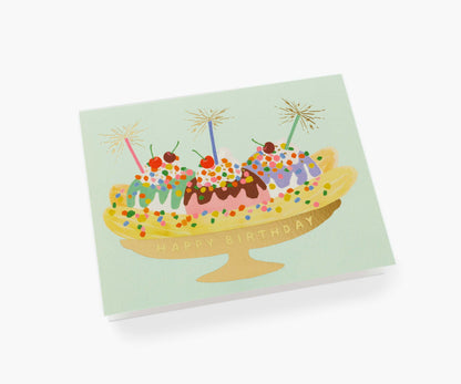 Banana Split Birthday Card - Single Card