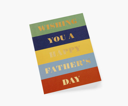 Color Block Father's Day Card - Single Card