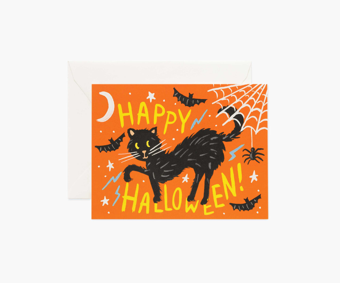 Black Cat Halloween Card - Single Card - Halloween Greeting Card