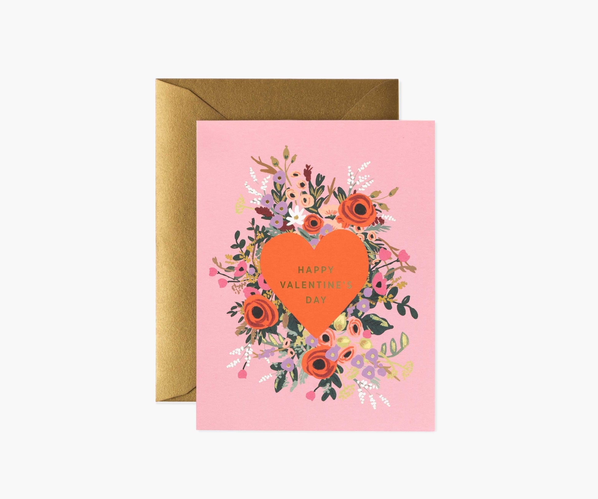 Blooming Heart Valentine Valentine's Day Card - Single Card - Greeting Card with Envelope