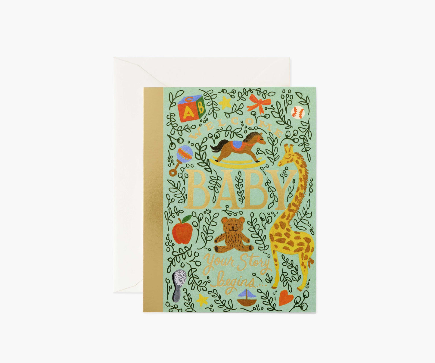 Storybook Baby Card - Single Card - Greeting Card with Envelope