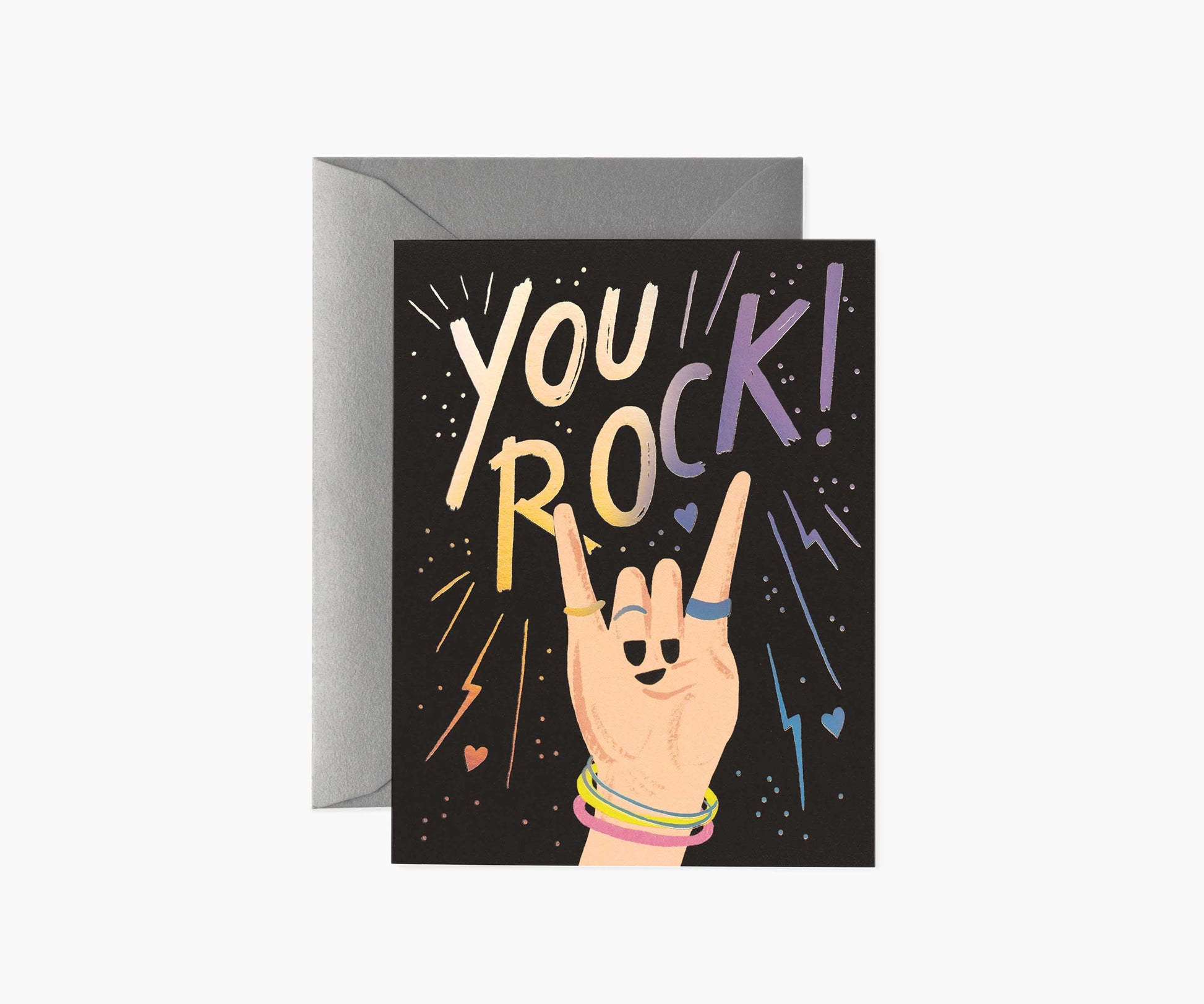 You Rock Love & Friendship Card - Single Card - Greeting Card with Envelope