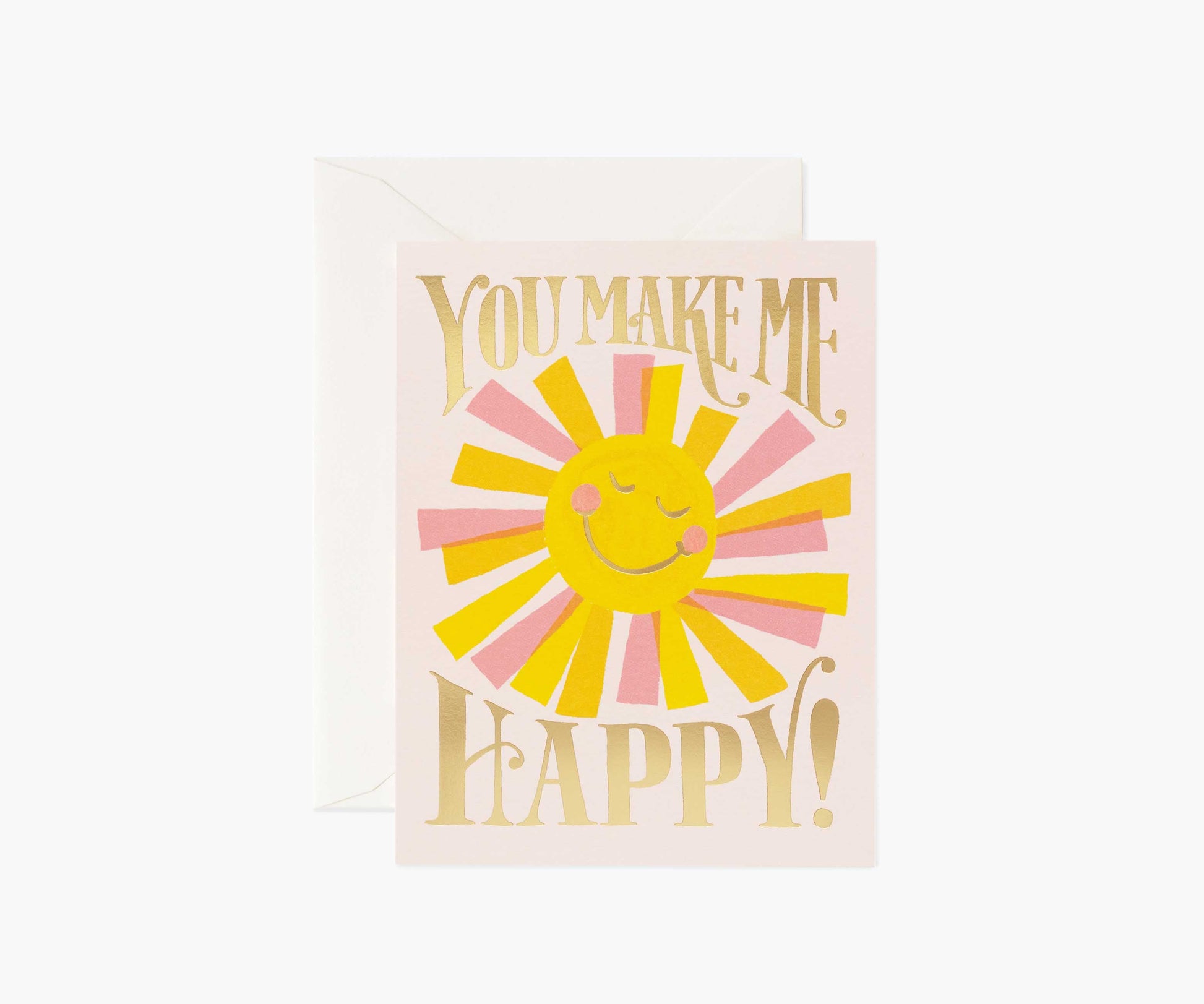 You Make Me Happy Love & Friendship Card - Single Card - Greeting Card with Envelope