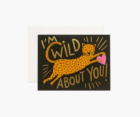Wild About You Love & Friendship Card - Single Card - Greeting Card with Envelope