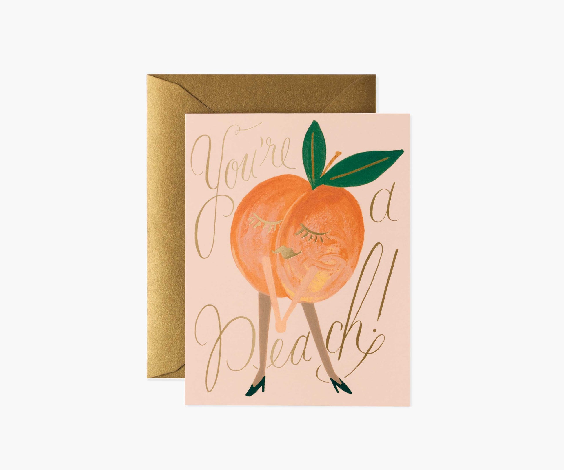 You're a Peach Love & Friendship Card - Single Card - Greeting Card with Envelope
