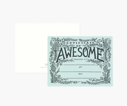 Certificate of Awesome Love & Friendship Card - Single Card