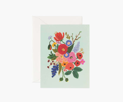 Garden Party Mint Everyday Card - Single Card - Greeting Card with Envelope