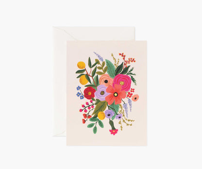Garden Party Blush Everyday Card - Single Card - Greeting Card with Envelope