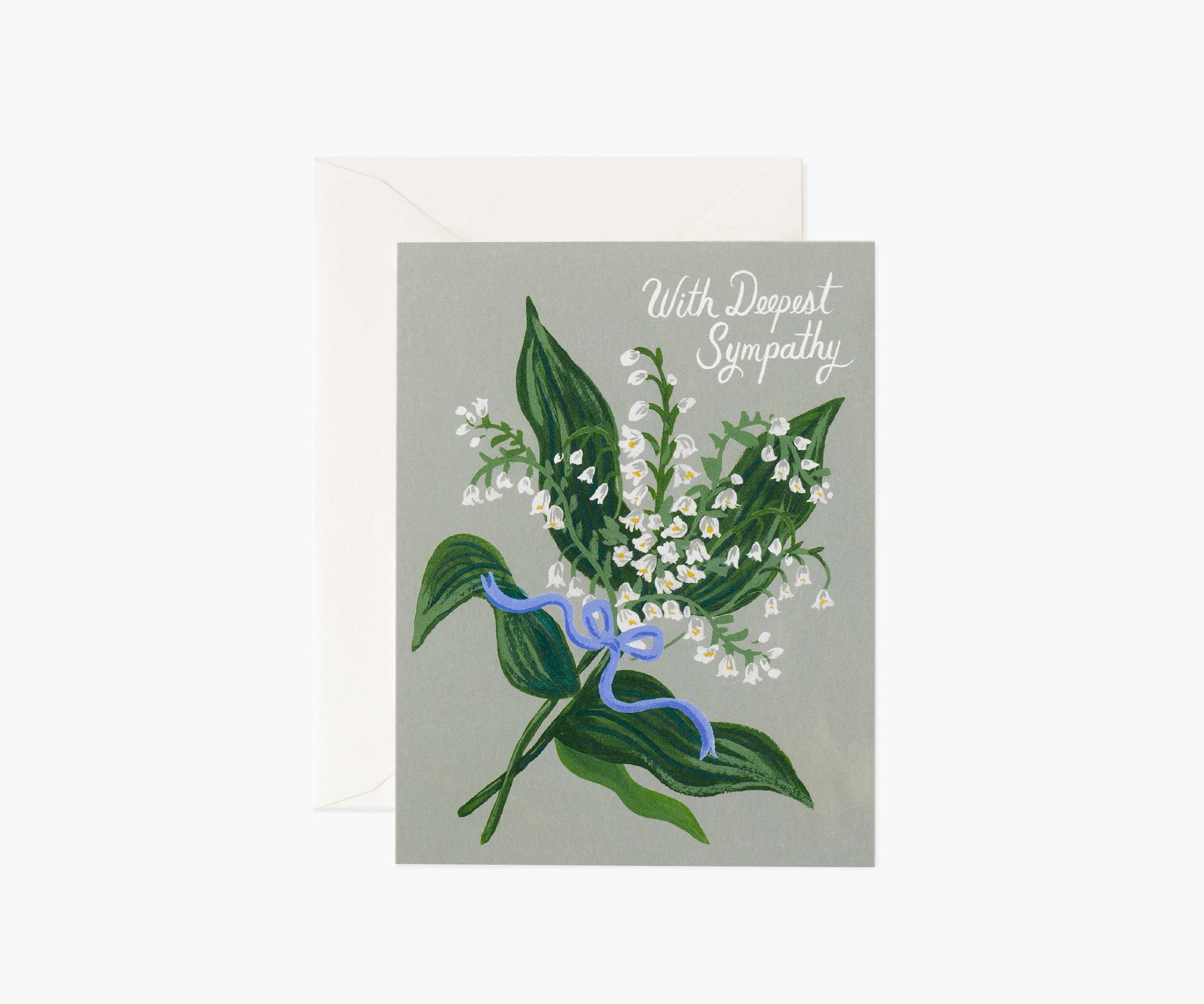Lily of the Valley Sympathy Card - Single Card - Greeting Card with Envelope