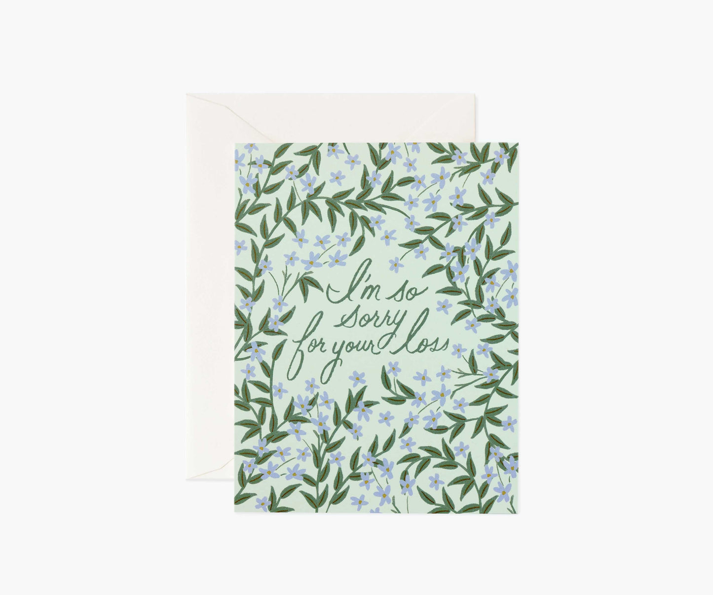 Laurel Sympathy Card - Single Card - Greeting Card with Envelope