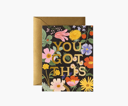 You Got This Strawberry Fields Encouragement Card - Single Card - Greeting Card with Envelope