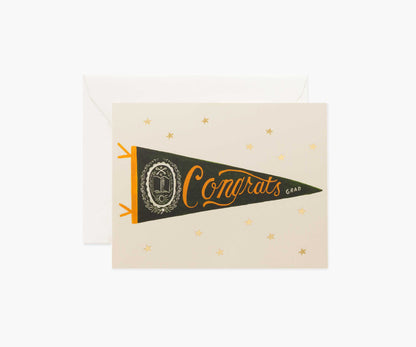Congrats Pennant Congrats Card - Single Card - Retractable Gel Pens