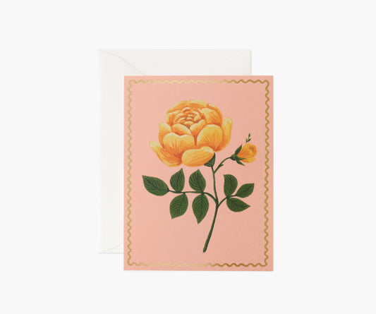 Yellow Rose Everyday Card - Single Card - Greeting Card with Envelope