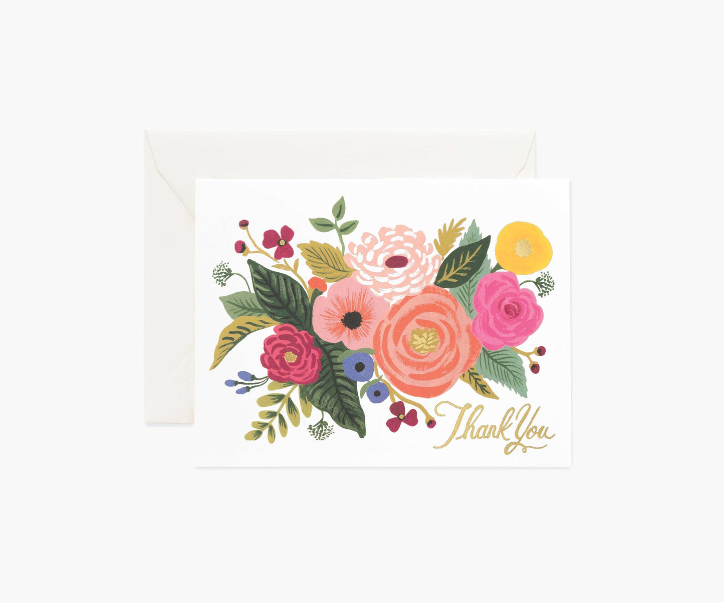 Juliet Rose Thank You Card - Single Card - Greeting Card with Envelope
