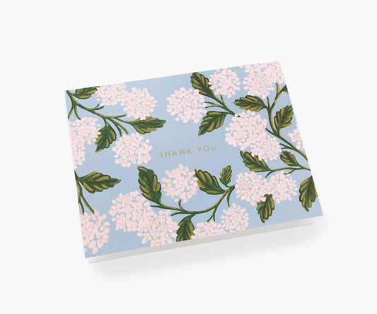 Hydrangea Thank You Card - Single Card