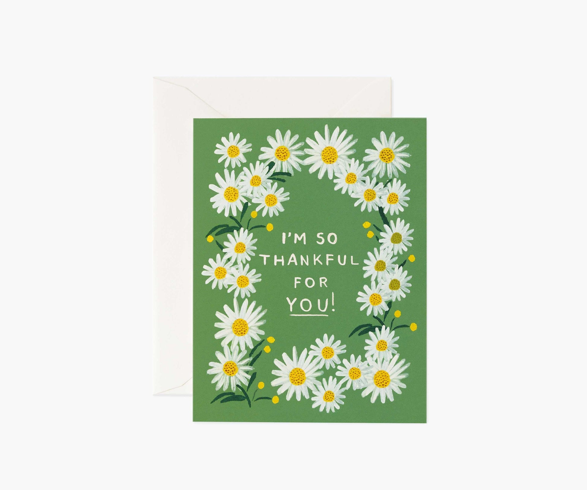 Daisies Thankful for You Thank You Card - Single Card - Greeting Card with Envelope