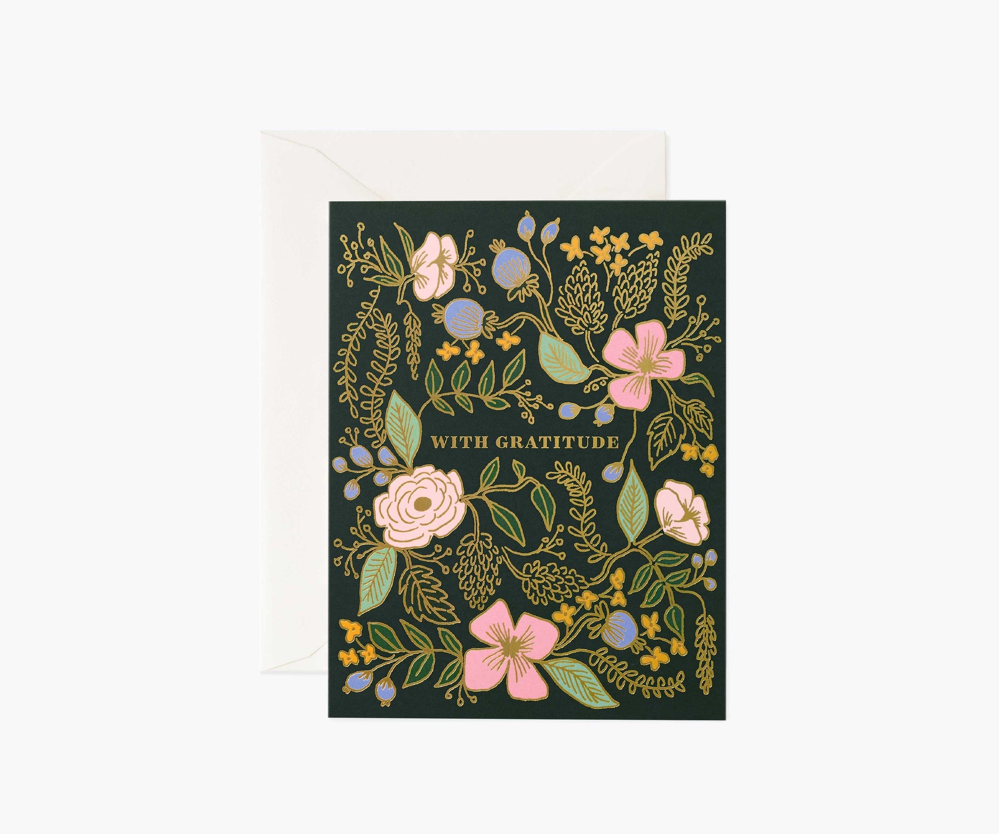 With Gratitude Thank You Card - Single Card - Greeting Card with Envelope