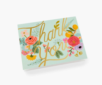 Mint Garden Thank You Card - Single Card