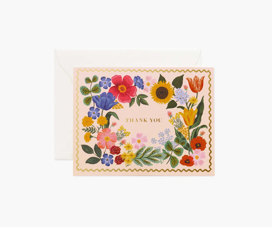 Blossom Thank You Card - Single Card - Greeting Card with Envelope