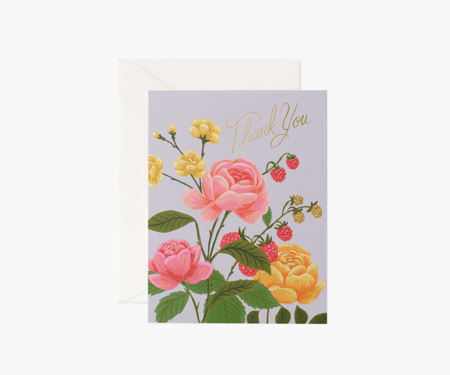 Roses Thank You Card - Single Card - Greeting Card with Envelope