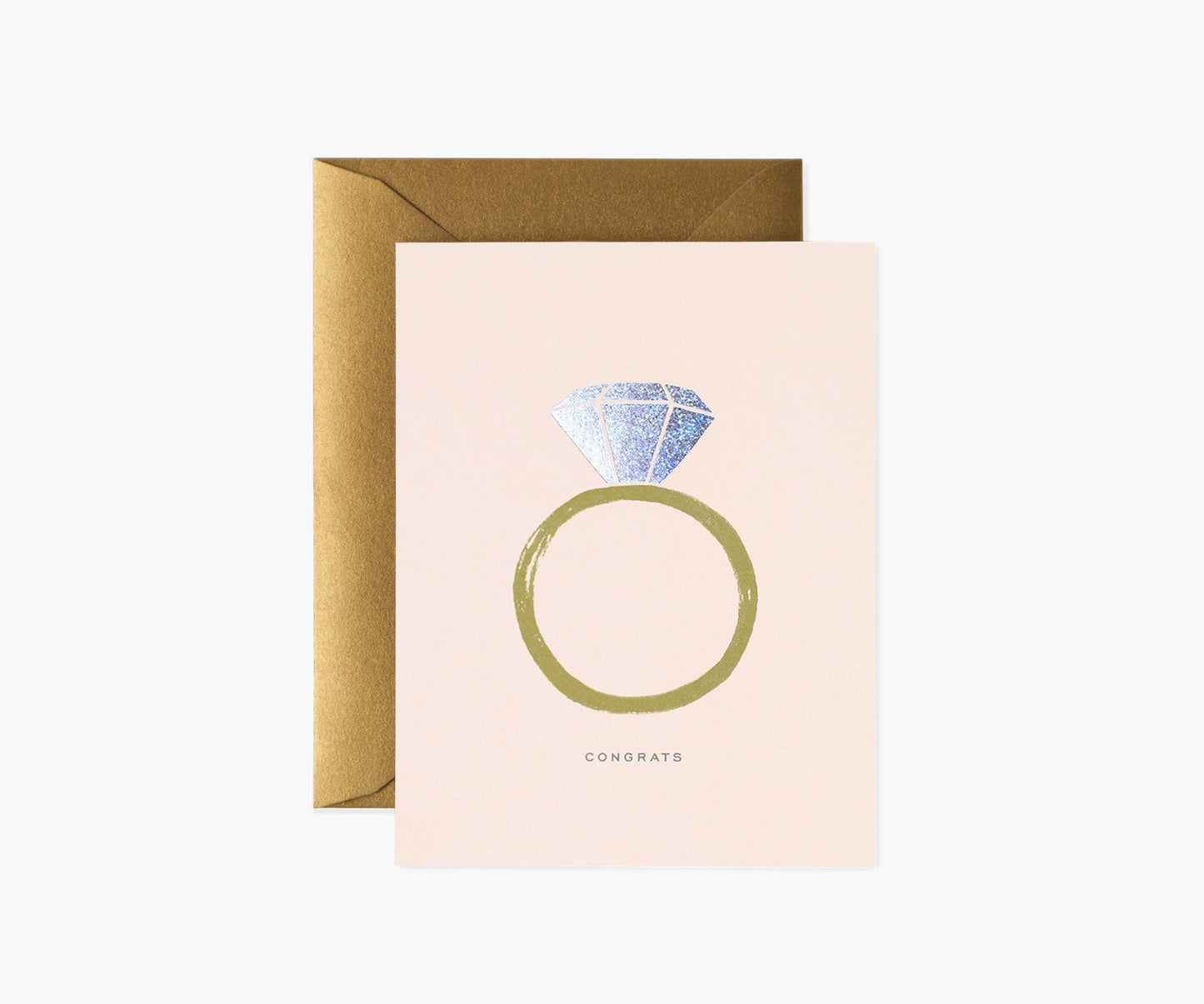 Congrats Engagement Wedding Card - Single Card - Greeting Card with Envelope