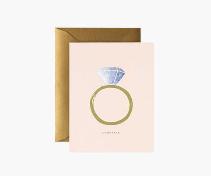 Congrats Engagement Wedding Card - Single Card - Greeting Card with Envelope