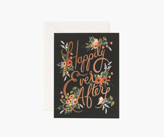 Eternal Happily Ever After Wedding Card - Single Card - Greeting Card with Envelope