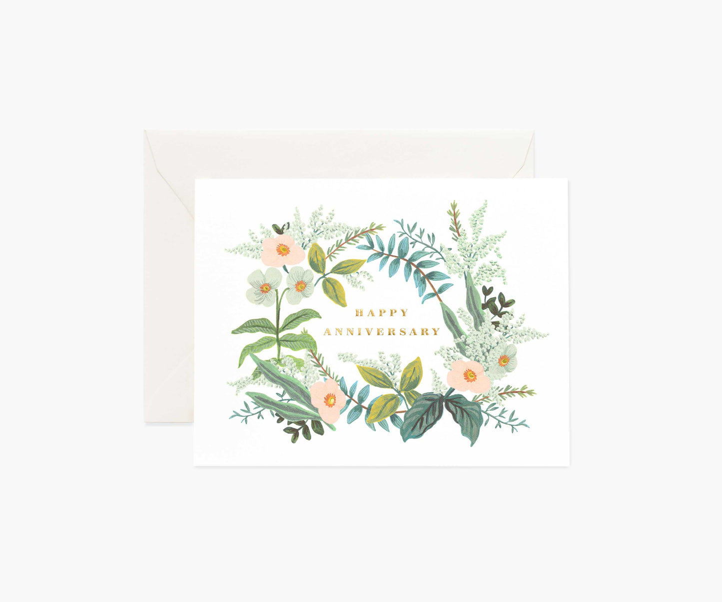 Anniversary Bouquet Anniversary Card - Single Card - Greeting Card with Envelope
