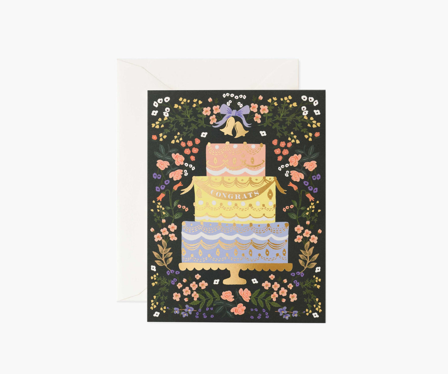 Woodland Wedding Cake Wedding Card - Single Card - Greeting Card with Envelope